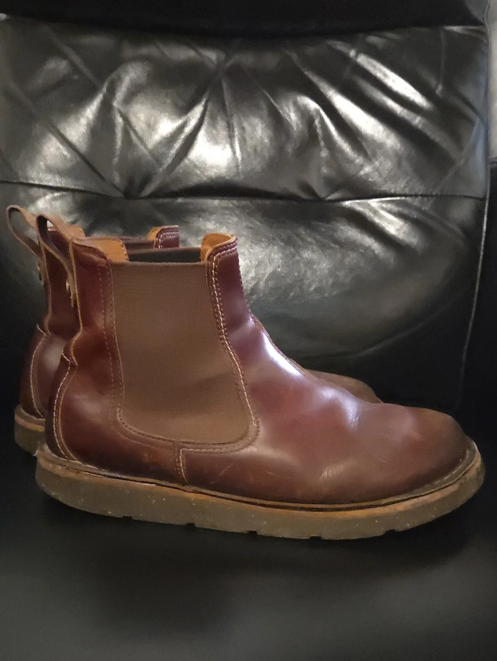 Men's Birmingham Slip On Men In Oiled Leather - Slip On Chelsea Boot